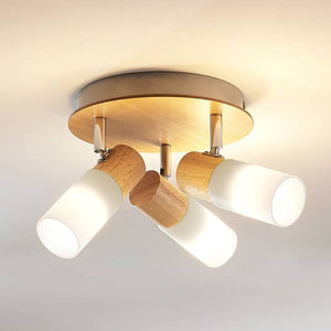 B-Ware Lindby LED-Holzstrahler Christoph Deckenstrahler Lampe Deckenlampe 3-flammig 765