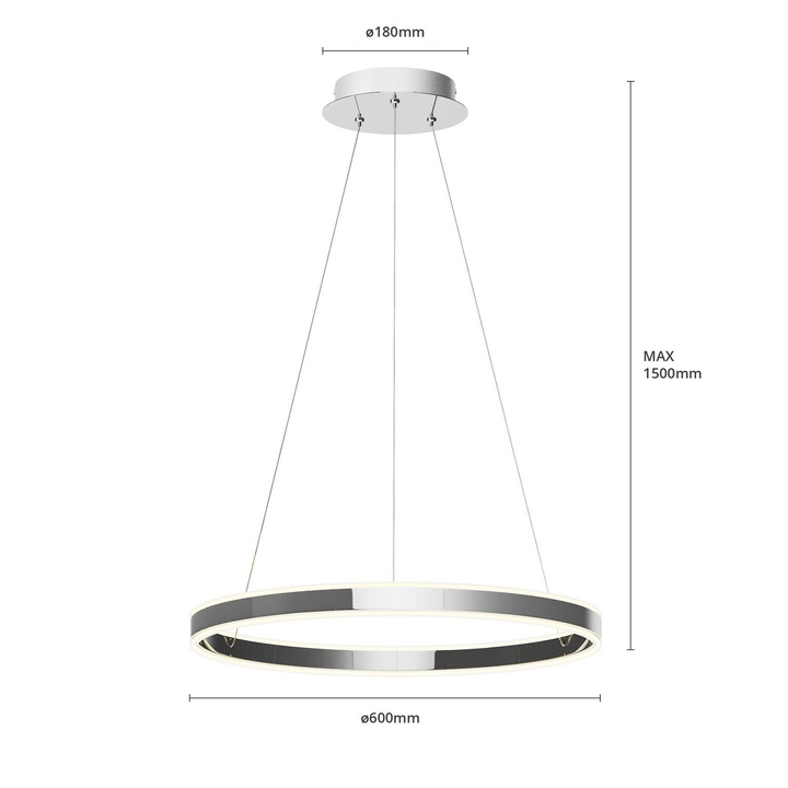 Lucande Led Pendelleuchte Lyani Pendelleuchte Lampe Leuchte Dimmbar 60 Cm Ch426 B-Ware - 4251096550245