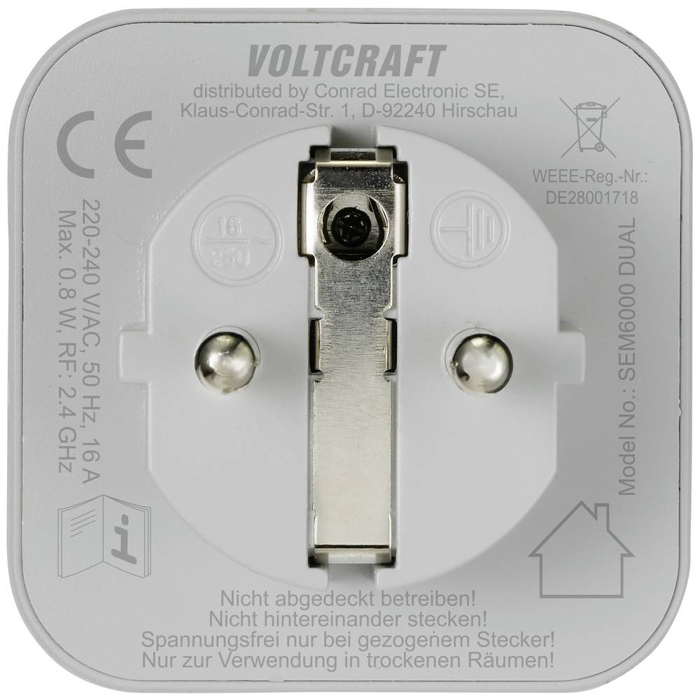 B-Ware Voltcraft Sem6000 Dual Energiekosten Messgerät Bluetooth Schnittstelle Messgerät