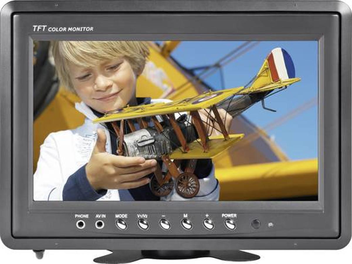 B-Ware Renkforce Auto Lcd Monitor 22.9 Cm 9 Zoll T 900 B Inkl. Standfuß Fernbedienung810