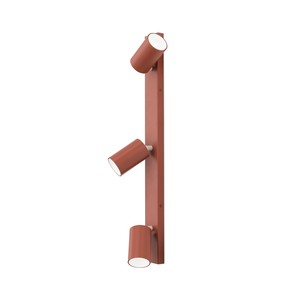 Spot de plafond Penn, rouge corail, 60 cm de long, acier et aluminium, luminaire, qualité B