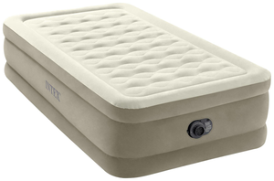 B-Ware Intex Luftbett Dura Beam Ultra Plush Twin Luftmatratze Luft Bett 220 V Braun Pumpe