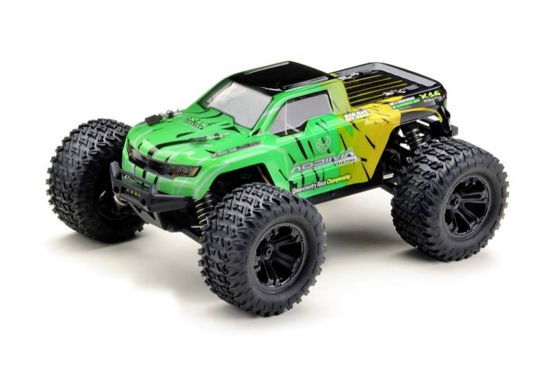 B-Ware Absima Mini Amt Gelb, Grün Brushed 1:16 Rc Modellauto Elektro Monstertruck Rt R 2