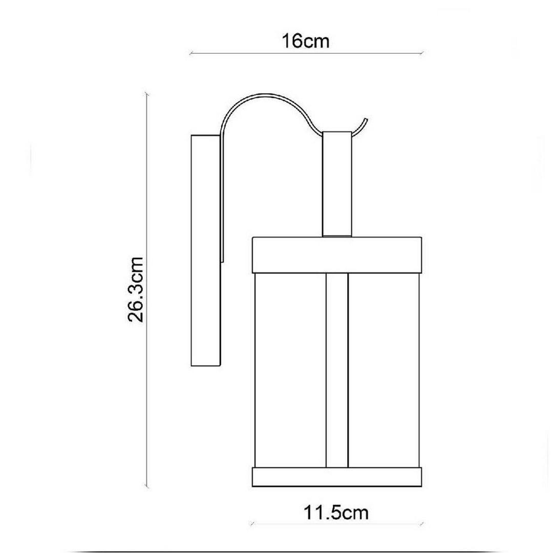 Lucide Außenwandleuchte Lindelo Außenleuchte Gartenlampe Wandleuchte Wandlampe