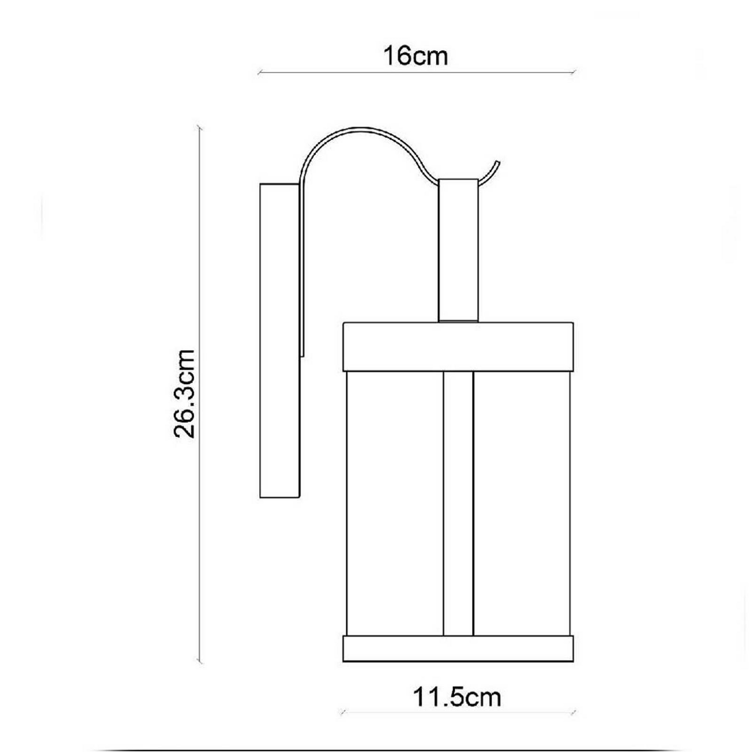 B-Ware Lucide Außenwandleuchte Lindelo Außenleuchte Gartenlampe Wandleuchte Wandlampe
