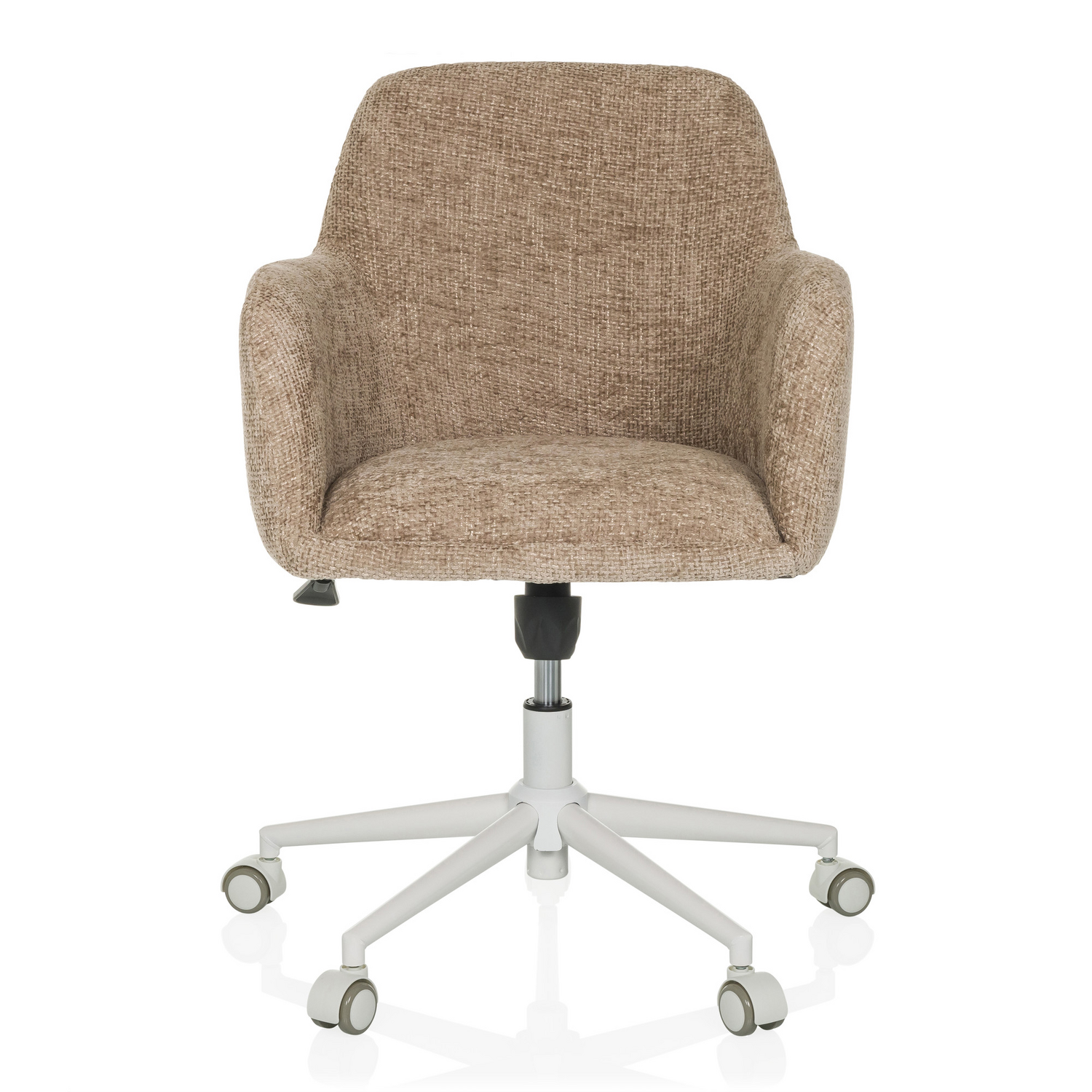 Hjh Living Bürostuhl Drehstuhl Home Office Beige Bouclé Stoff Höhenverstellbar B-Ware