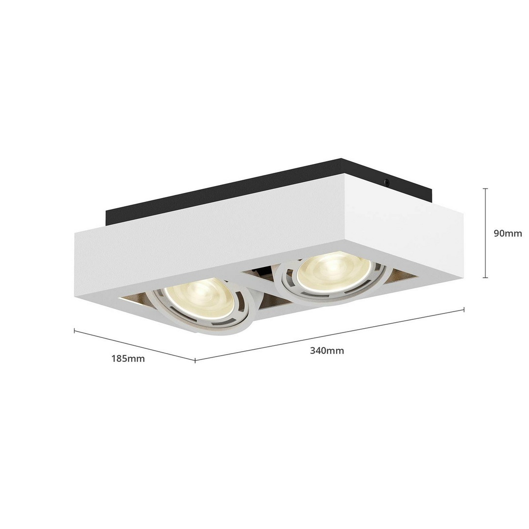 Arcchio LED-Deckenstrahler Ronka Deckenlampe Deckenleuchte GU10 2-flammig weiß