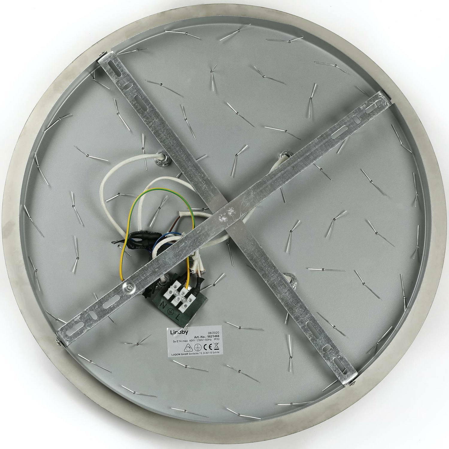 B-Ware Lindby Deckenlampe Annica Deckenlampe Lampe Leuchte Chromplatte E14 Chrom K399