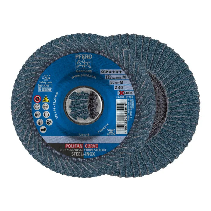 B-Ware Pferd Polifan Fächerscheibe Pfr 115 M Z40 Sgp Curve Steelox/X Lock 40 10 Stück - 97758677981