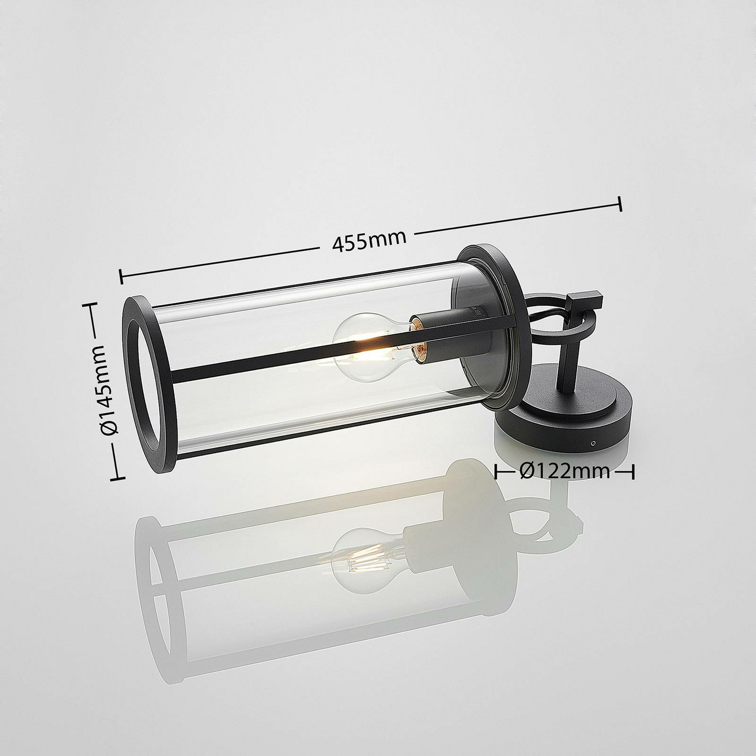 B-Ware Lucande Emmeline Außenwandleuchte Gartenleuchte Wandleuchte Laternenform Lampe