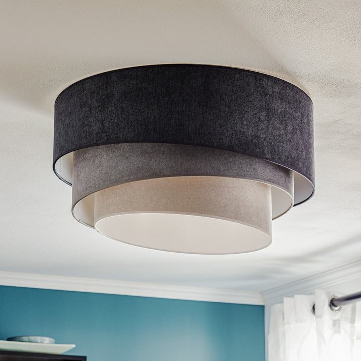 Euluna Deckenlampe Pastell Trio Deckenlampe Deckenlampe E27 Ø in 3 Grautönen
