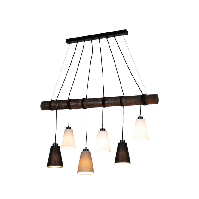 Euluna Pendelleuchte Como Hängeleuchte Hängelampe Deckenlampe 6-flammig walnuss - 5904496510942