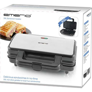 B-Ware Emerio St 109562 Sandwichmaker Sandwichtoaster 2 Scheiben Toaster Edelstahl 9438