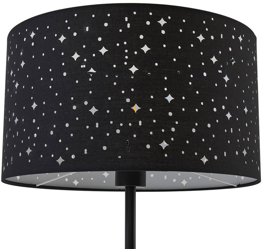 Lindby Stehleuchte Melanie Schwarz Stoff, ø 36 Cm Stehlampe Lampe Leuchte Spot B-Ware - 4251911797831
