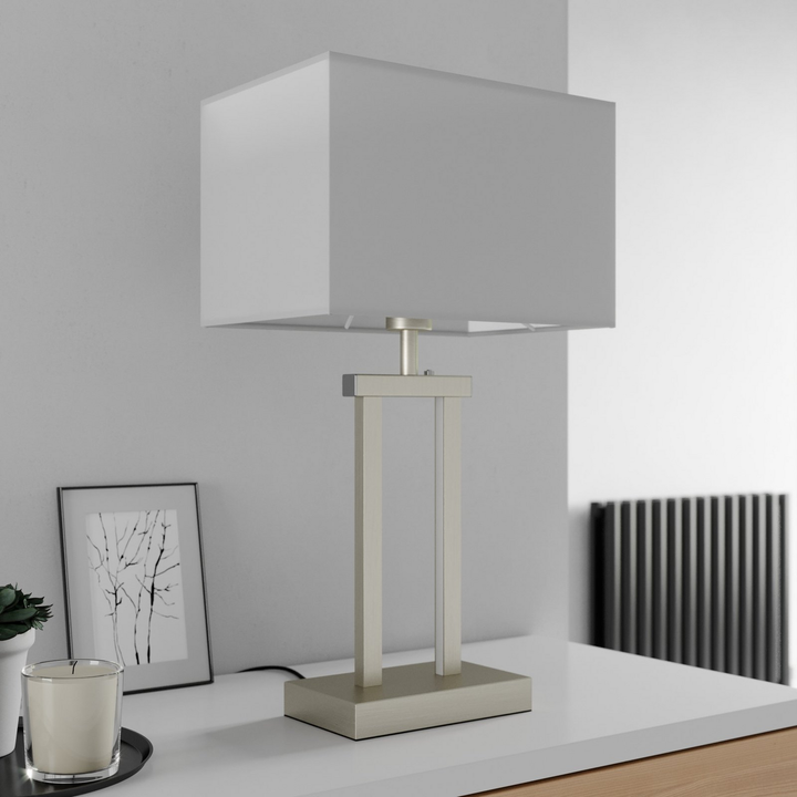 Lindby Tischlampe Led Leuchte Schreibtischleuchte Nachttischlampe 2x 60 W E27 B-Ware
