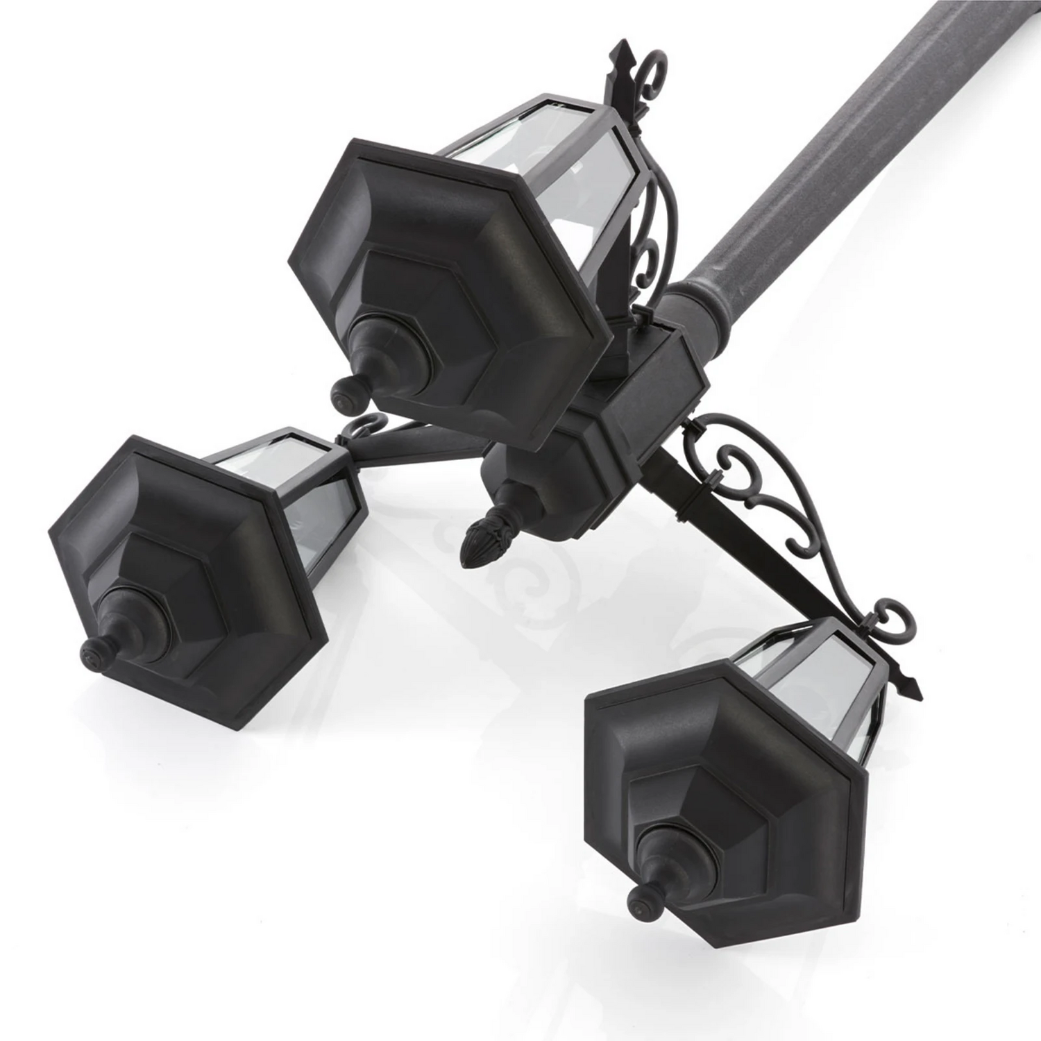 B-Ware Lindby Außenleuchte Lampe Außenbeleuchtung Nane 217cm Schwarz Seewasserfest E27