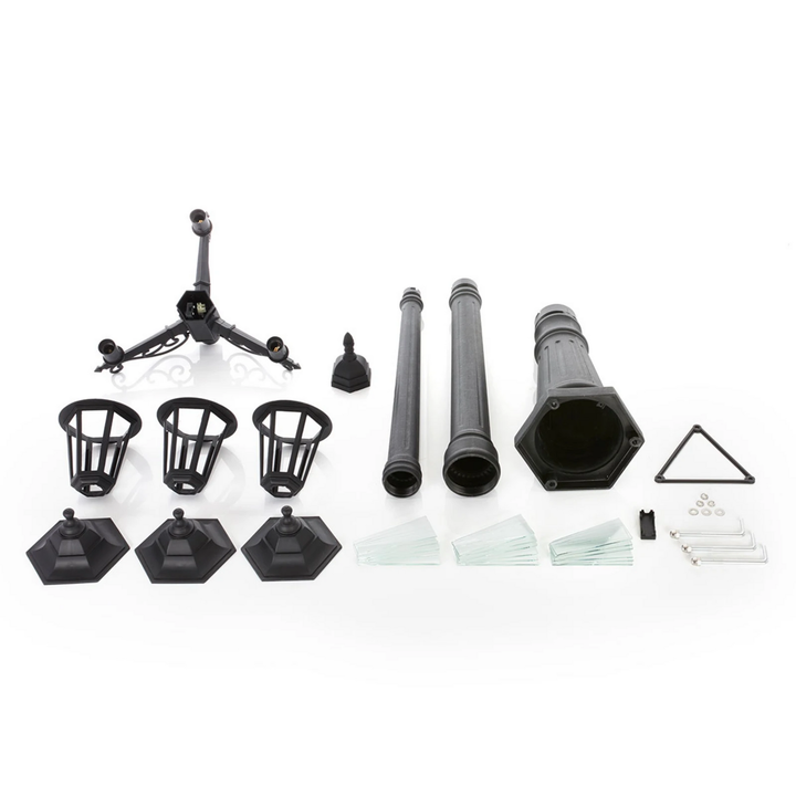 Lindby Außenleuchte Lampe Außenbeleuchtung Nane 217cm Schwarz Seewasserfest E27 B-Ware - 98949035
