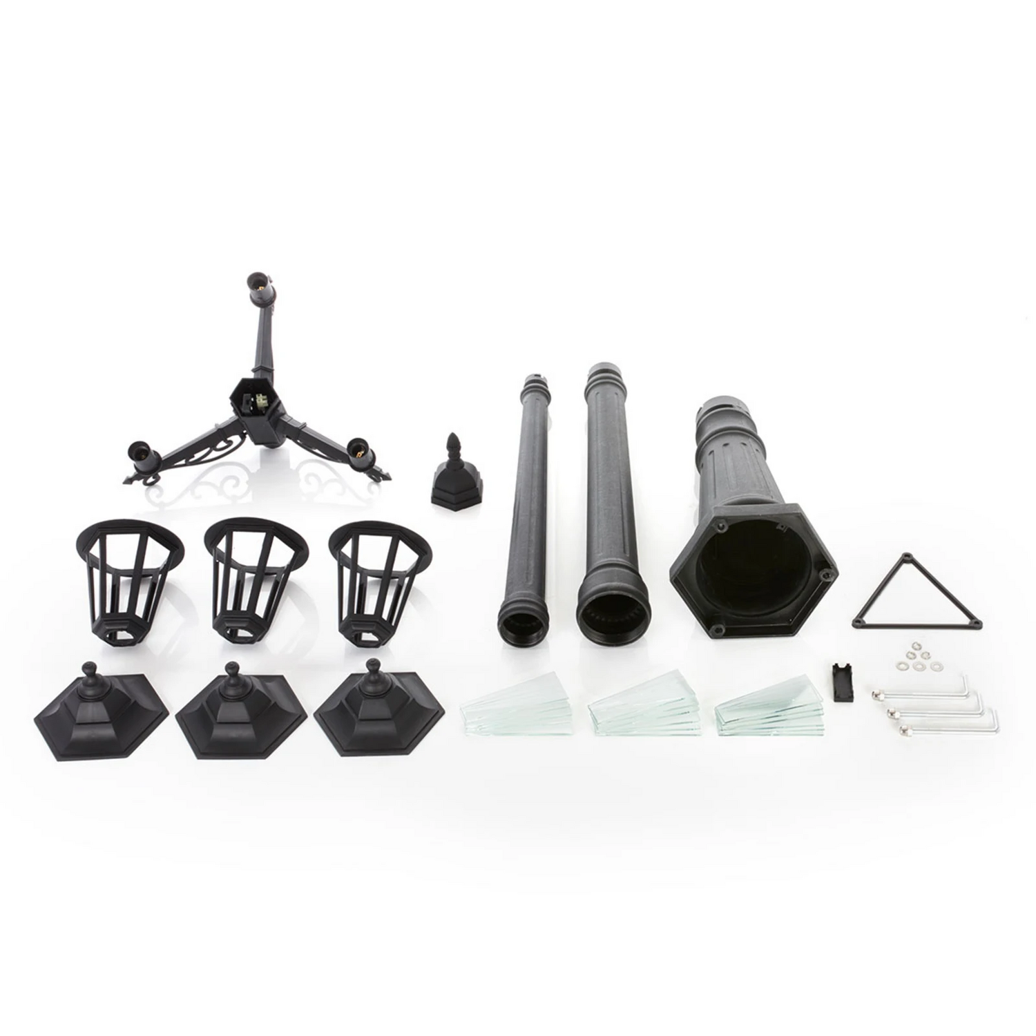 B-Ware Lindby Außenleuchte Lampe Außenbeleuchtung Nane 217cm Schwarz Seewasserfest E27