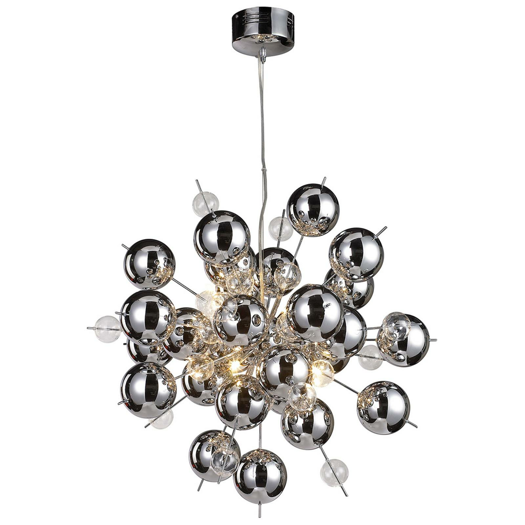 Näve Hängeleuchte Wakusei Hängeleuchte Lampe Leuchte Licht G9 Glas 65 Cm Chrom B-Ware
