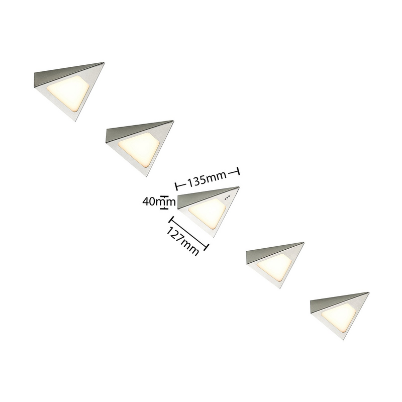 PRIOS Unterbauleuchte Lichtleiste LED Lichtband edelstahl dimmbar Bewegungsmelde - 4251096587449