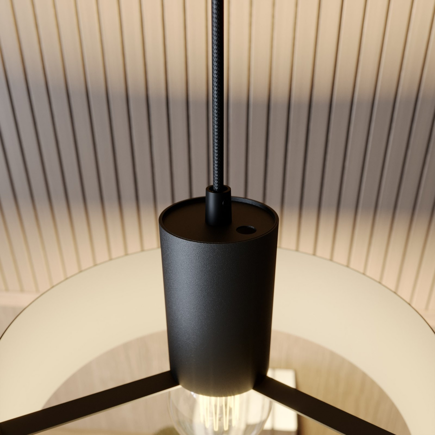 B-Ware Hängeleuchte Lampe Leuchte Hängelampe Deckenlampe Rif Aus Metall Schwarz ø 25468
