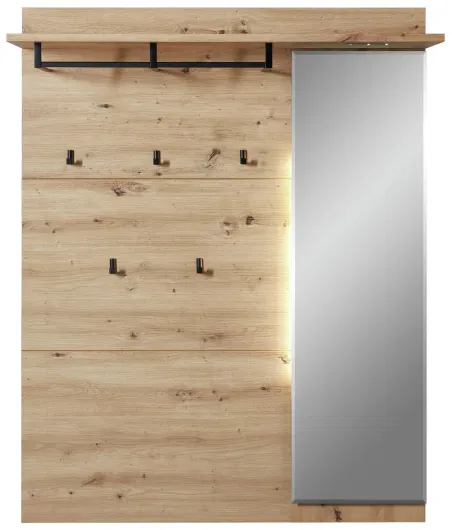 Voleo Garderoben-Set DETROIT Wandgarderobe Schrank Flurschrank UNVOLLSTÄNDIG