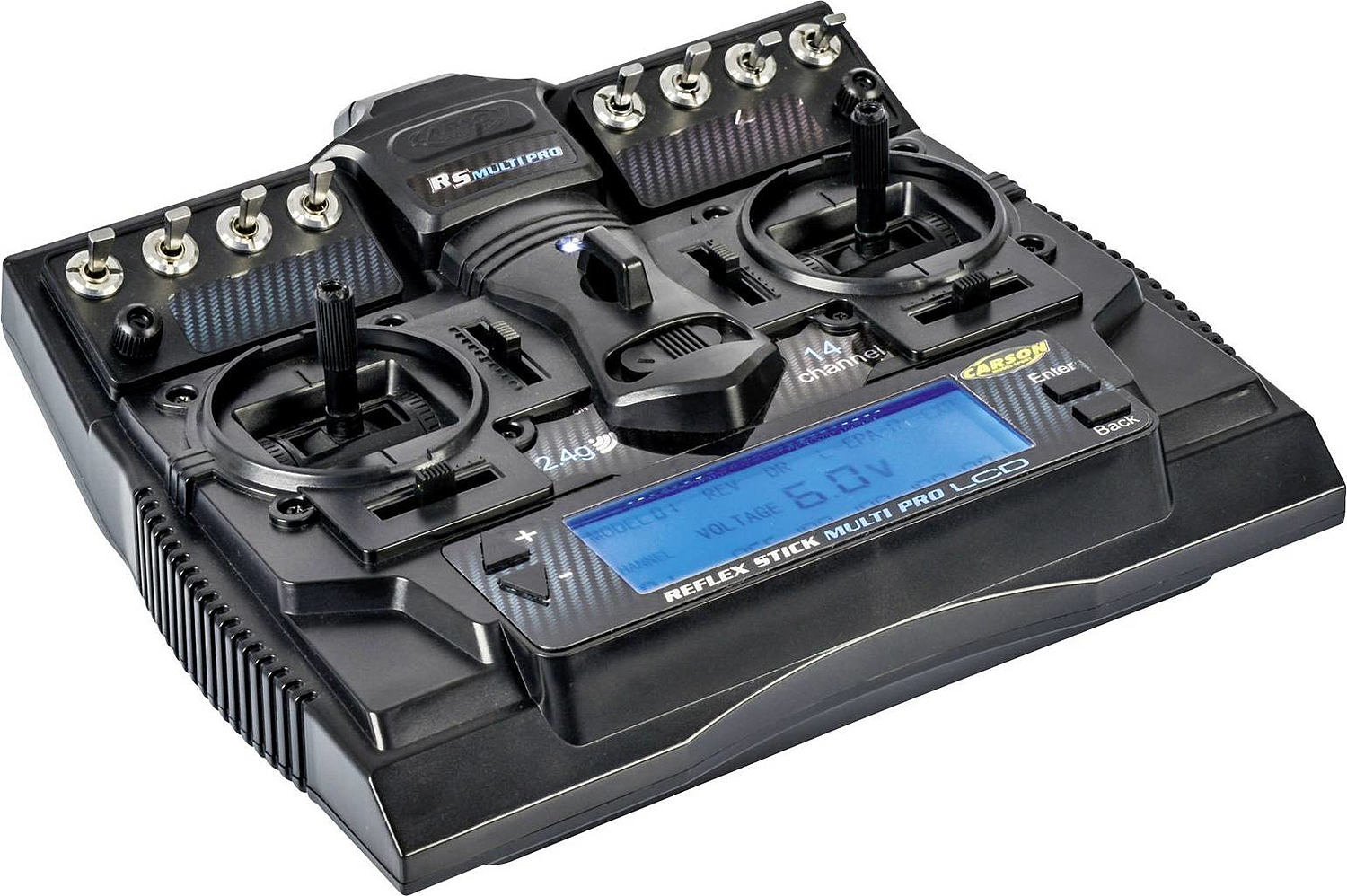 Télécommande manuelle LCD Carson Modellsport Reflex Stick Multi Pro 2,4 GHz Hz913 (produit de seconde main)