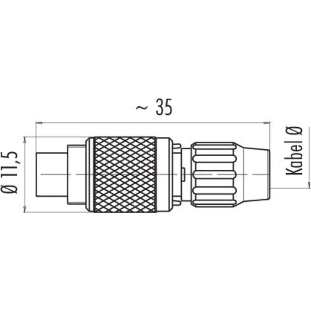 B-Ware Binder Kabelstecker Stecker Rundsteckverbinder Serie 711 Lötanschluss 2 Pol 3 St - 2050010638128