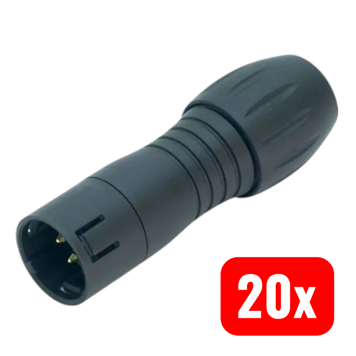 binder Kabelstecker Stecker Rundsteckverbinder 720 gerade 3polig Löten 20 STÜCK - 2050010660211