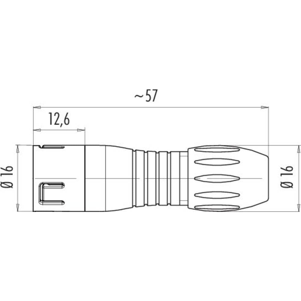 binder Kabelstecker Stecker Verbinder 720 gerade 5polig ungeschirmt 10 STÜCK - 2050010660303