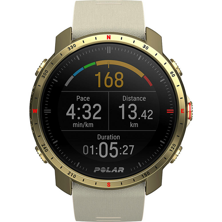Polar GRIT X PRO Sportuhr Fitnesstracker Smartwatch Fitnessuhr champagner-gold