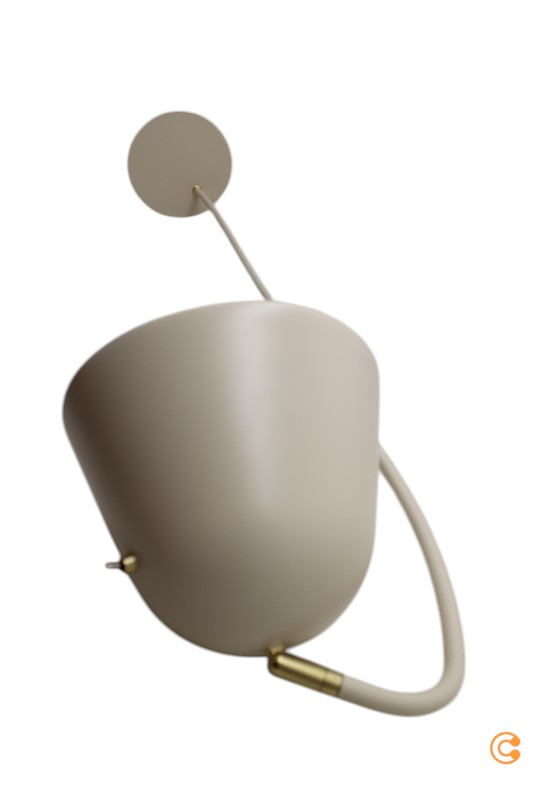 B-Ware Nordlux Stehleuchte Fleur Stehlampe Lampe Wohnzimmerlampe Leuchte Beige Messing