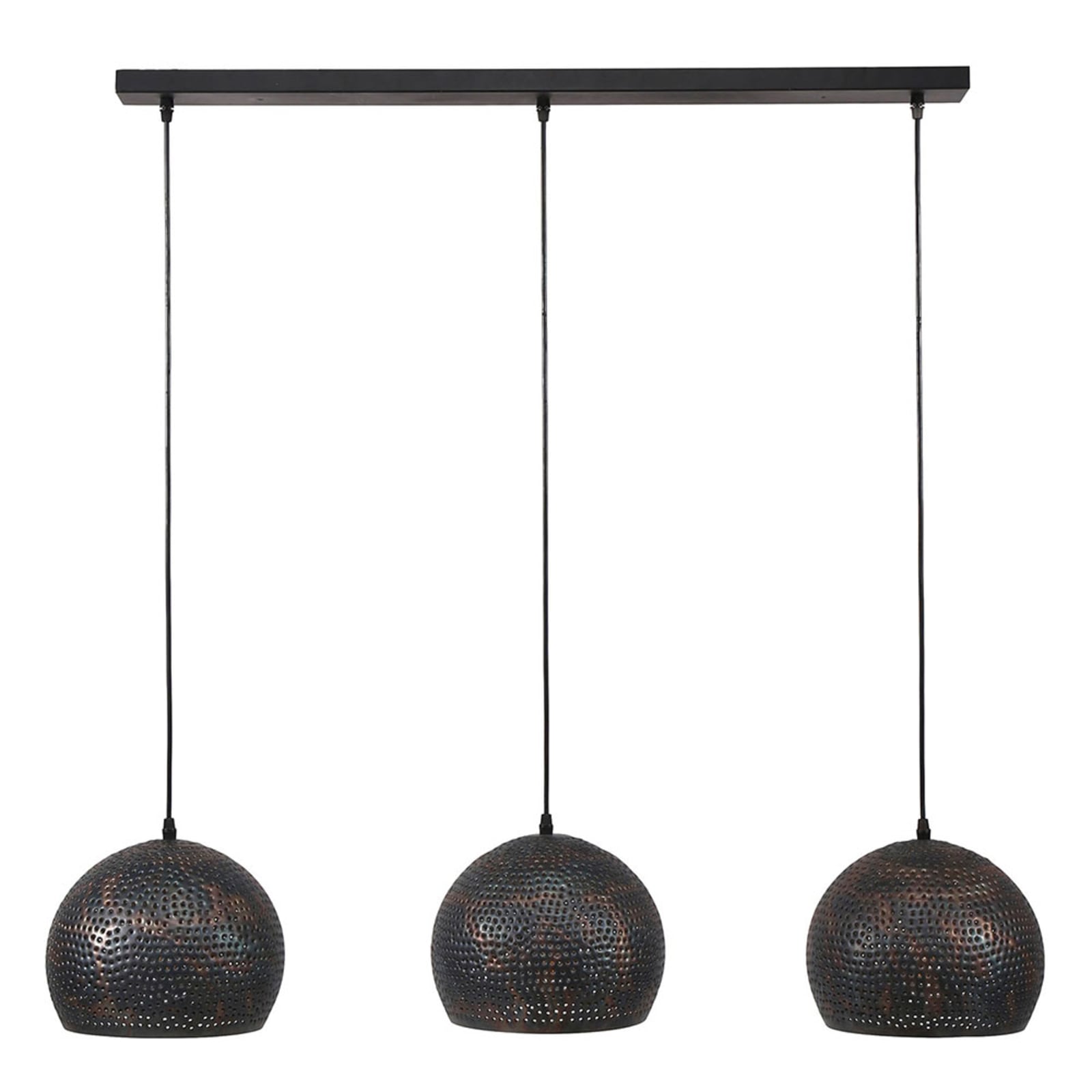 Hängeleuchte Punchray 3-flammig dimmbar Pendelleuchte Lampe schwarz braun - 8713244080982