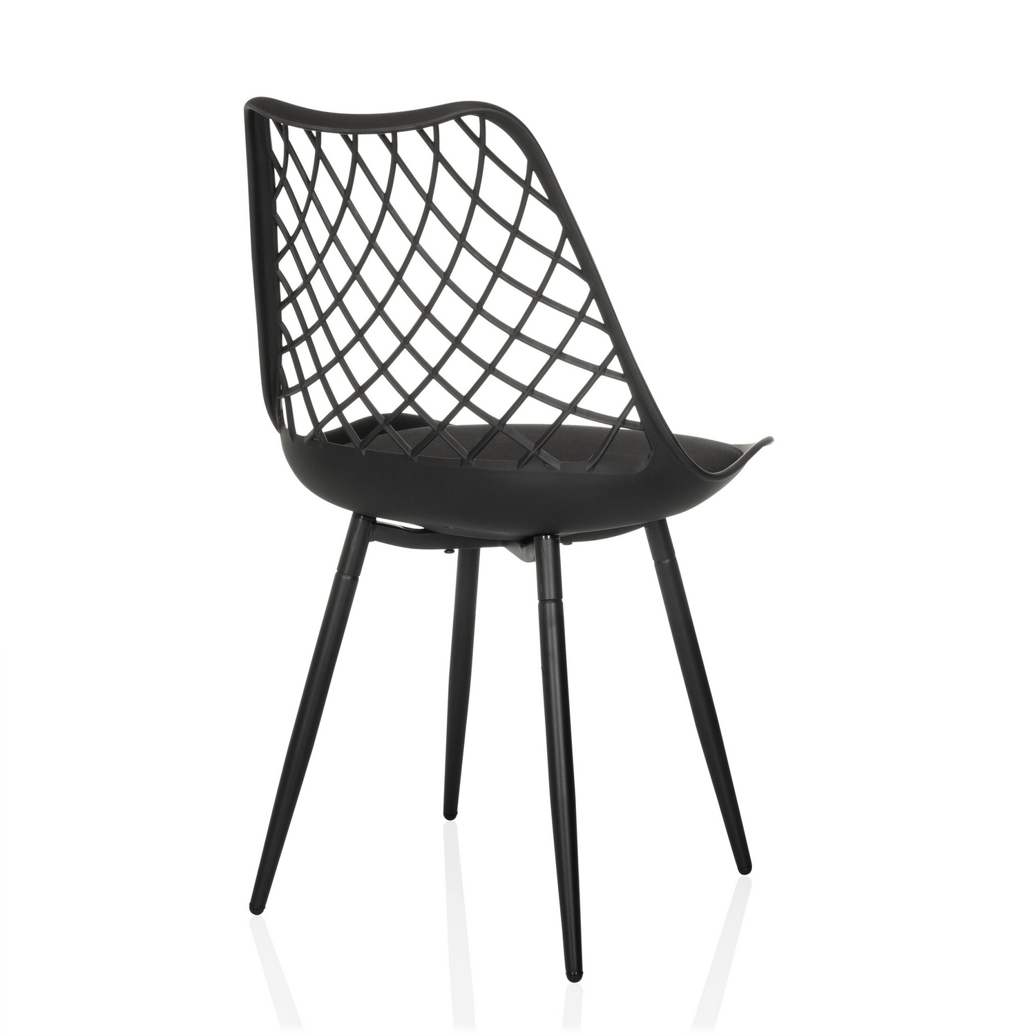 Hjh Living Begio S Outdoor Stuhl Schalenstuhl Gartenstuhl Schwarz Stapelbar B-Ware - 991201