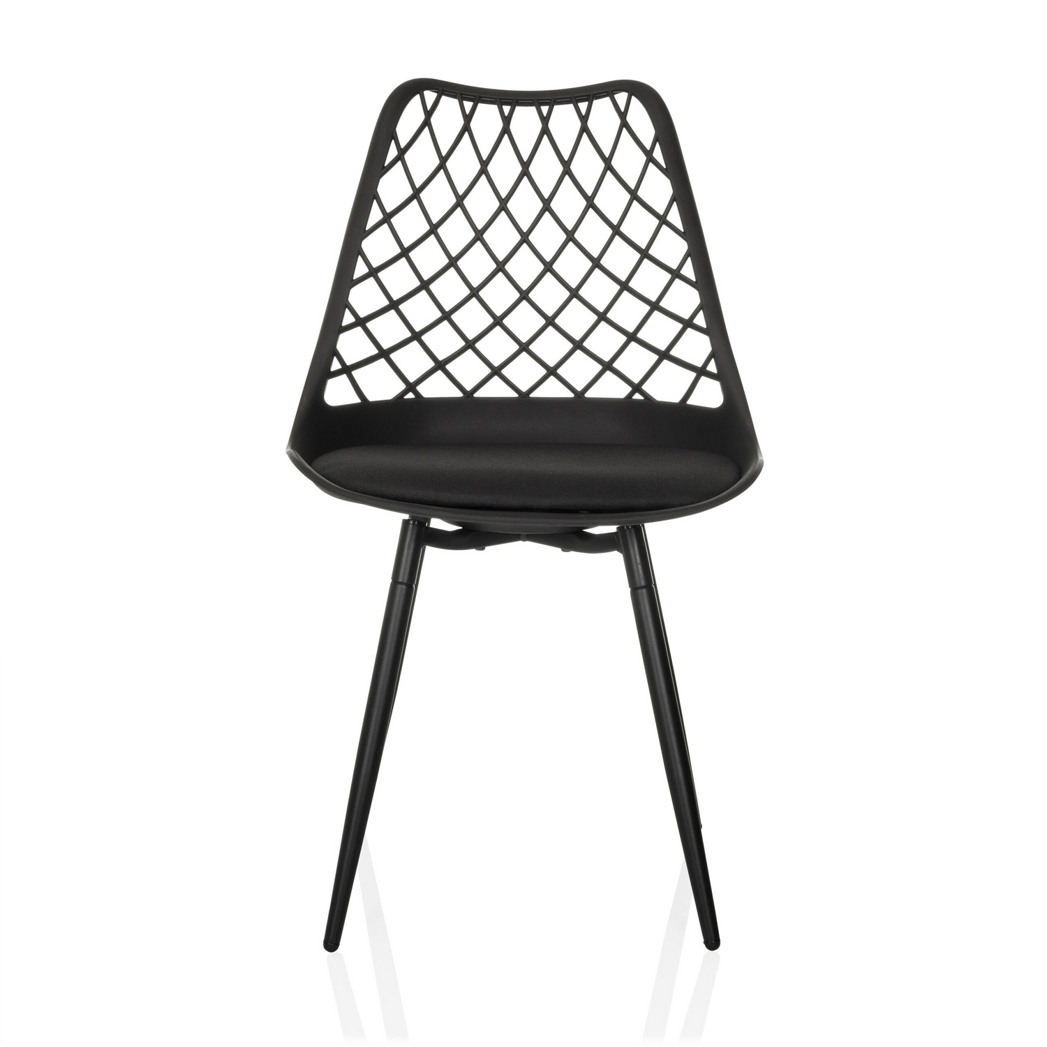 Hjh Living Begio S Outdoor Stuhl Schalenstuhl Gartenstuhl Schwarz Stapelbar B-Ware - 991201