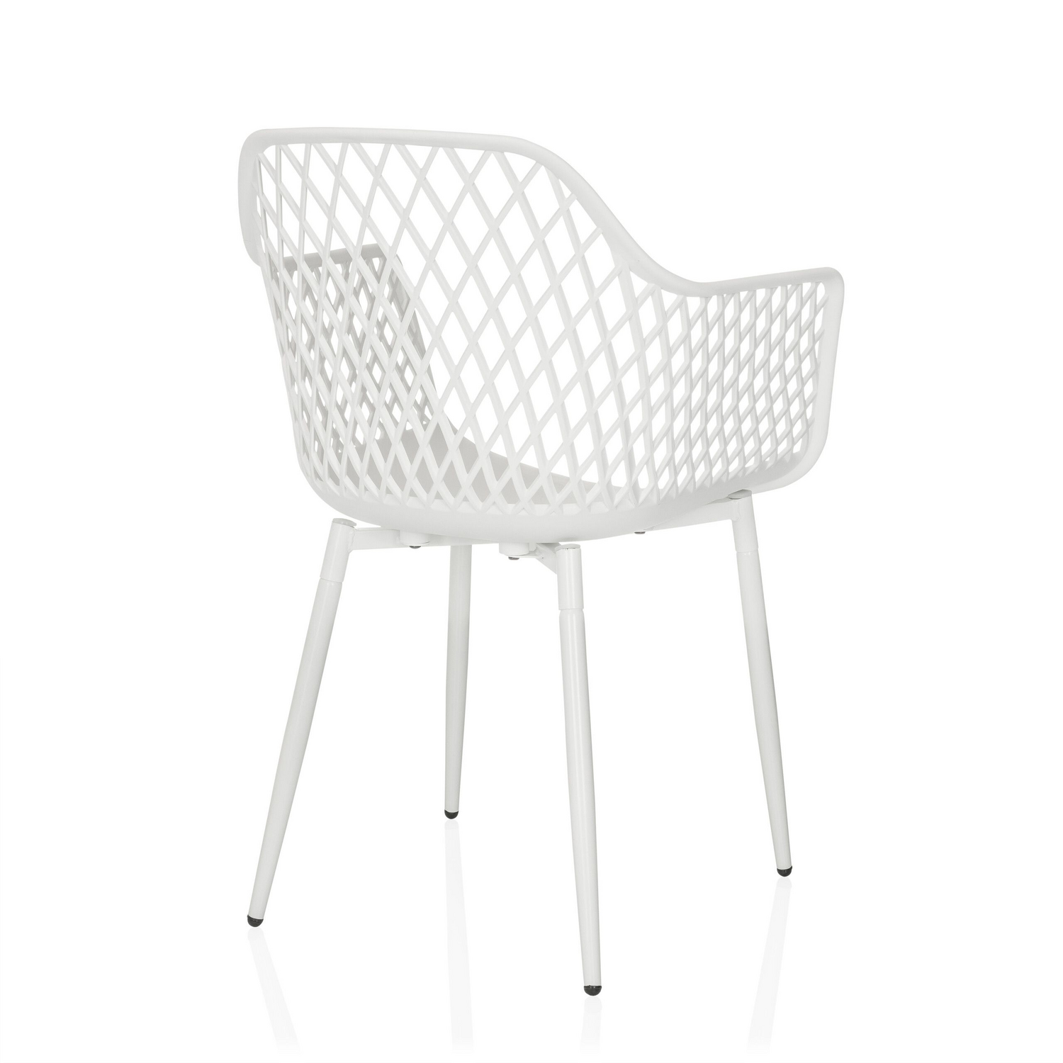 Hjh Living Begio L Outdoor Stuhl Gartenstuhl Schalenstuhl Weiß Wetterfest B-Ware - 991203