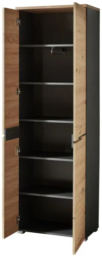 Voleo Garderoben-Set DETROIT Wandgarderobe Schrank Flurschrank UNVOLLSTÄNDIG