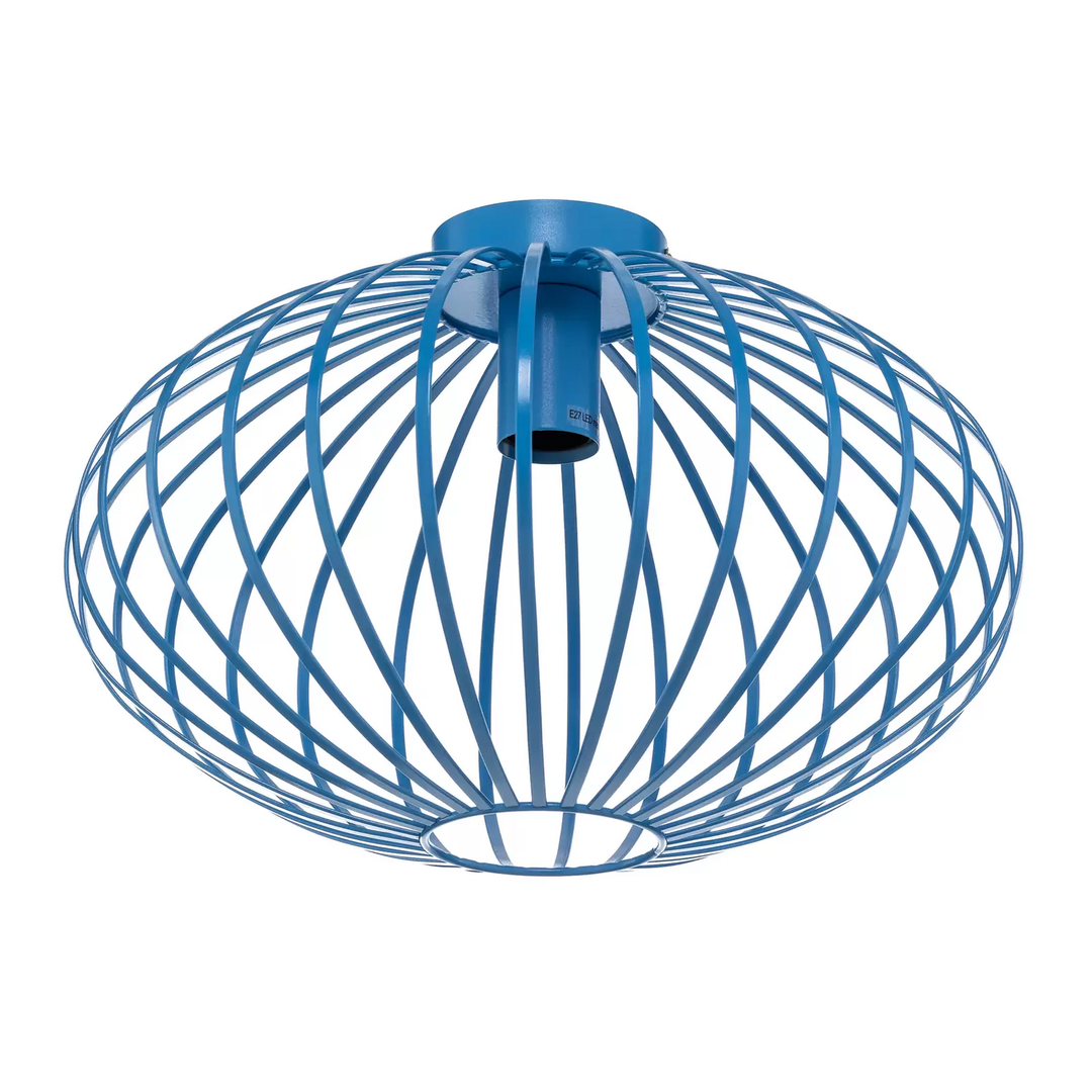 Lindby Maivi Deckenleuchte Käfig blau 40 cm Deckenlampe Wohnzimmerlampe Leuchte