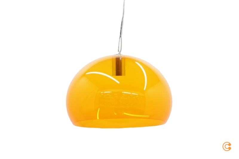 Kartell Small FL/Y LED Hängeleuchte Hängelampe Pendellampe Lampe Leuchte orange