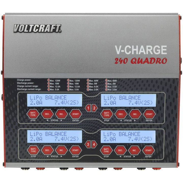 VOLTCRAFT V-Charge 240 Quadro Modellbau-Multifunktionsladegerät SIEHE TEXT/FOTO