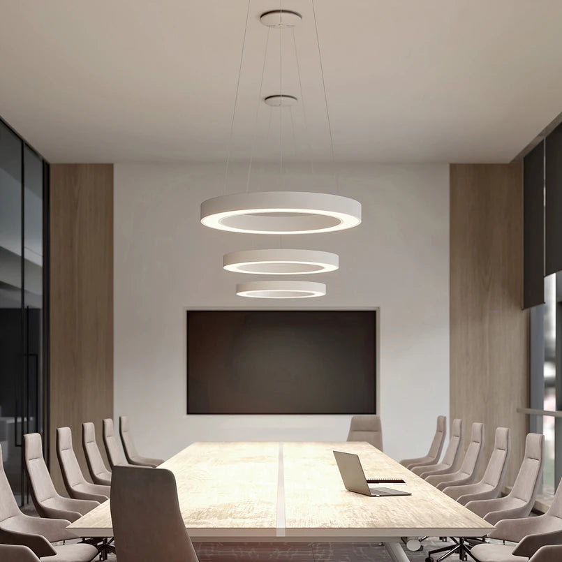 Arcchio LED Pendelleuchte Sharelyn Hängelampe weiß Ring CCT Aluminium 80 cm - 9939004