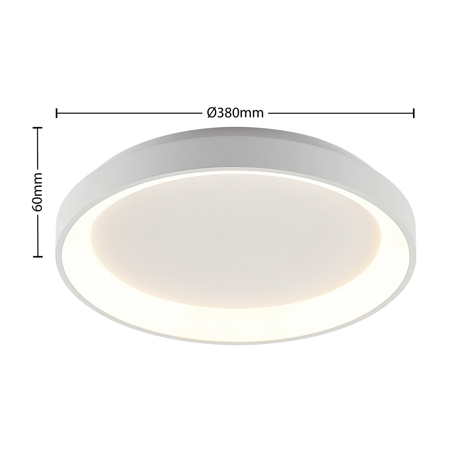 Arcchio Deckenleuchte Lampe Vivy LED dimmbar warmweiß Metall Ø38cm weiß 3000K - 4251096597417