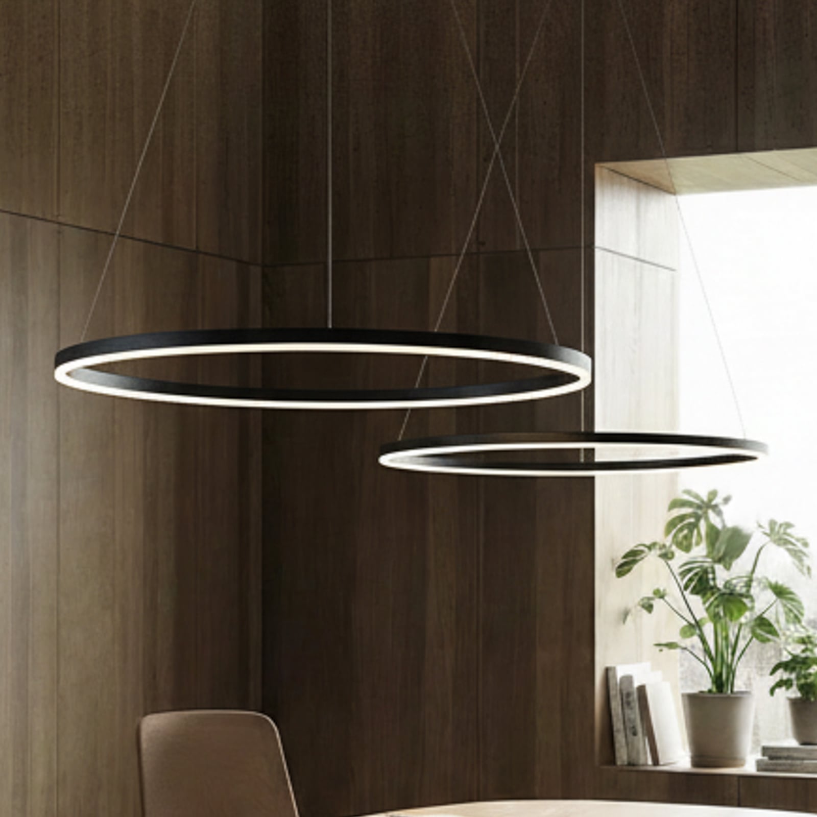 Arcchio Hängeleuchte Pendelleuchte Leuchte Albiona LED dimmbar schwarz Ø80cm - 4251096597530