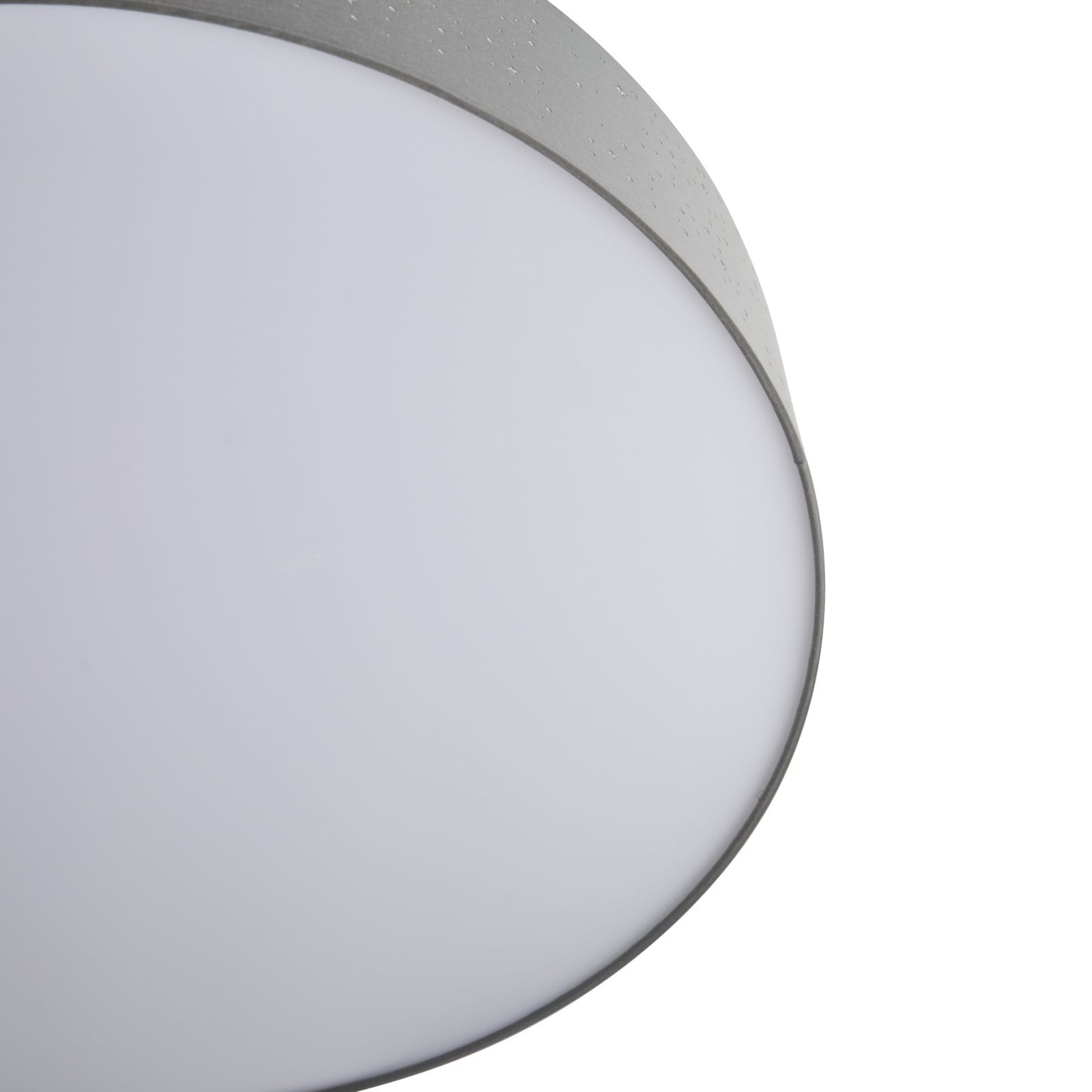 Lindby Deckenlampe Deckenleuchte Ellamina LED hellgrau Textil Wohnzimmerlampe - 4251096586596