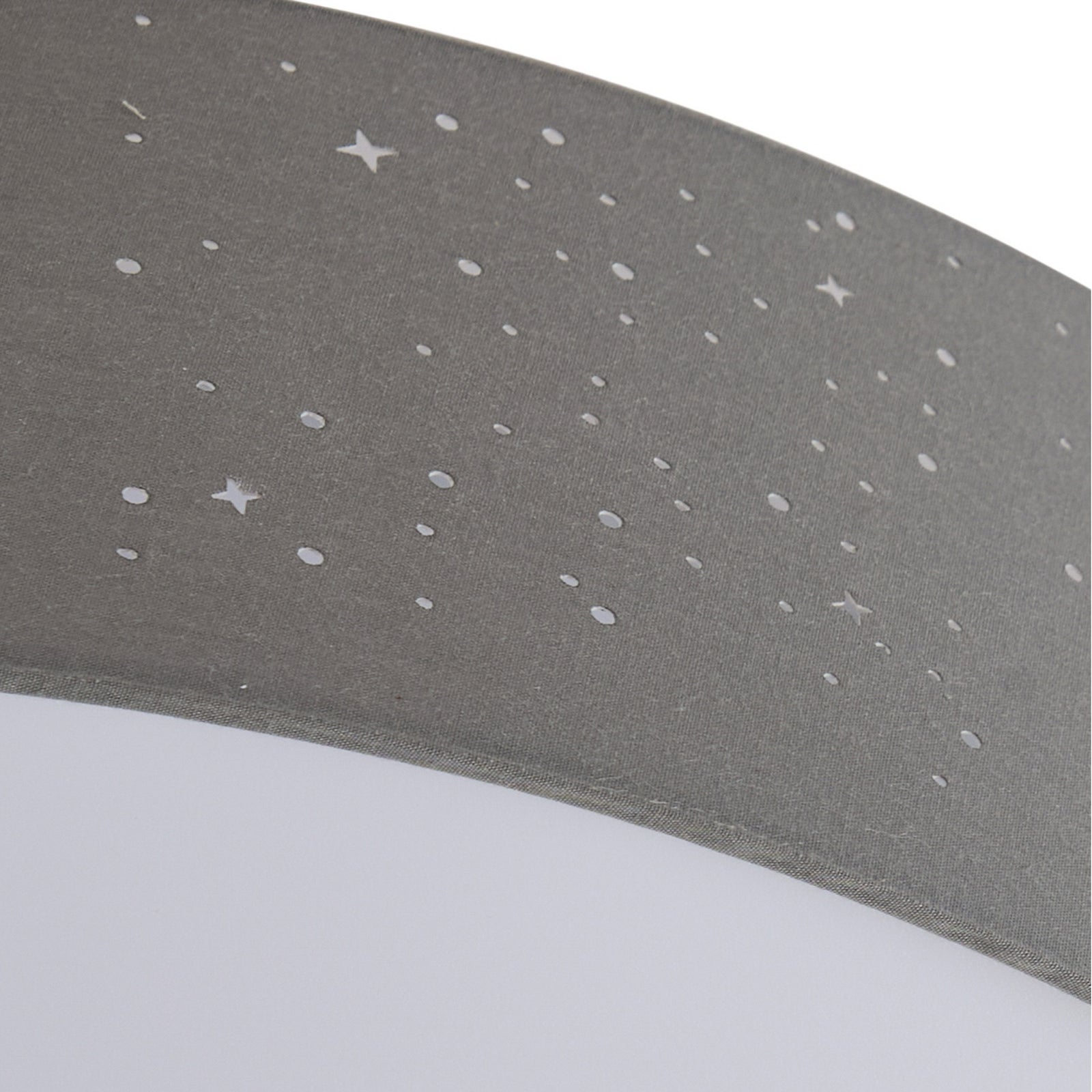 Lindby Deckenlampe Deckenleuchte Ellamina LED hellgrau Textil Wohnzimmerlampe - 4251096586596