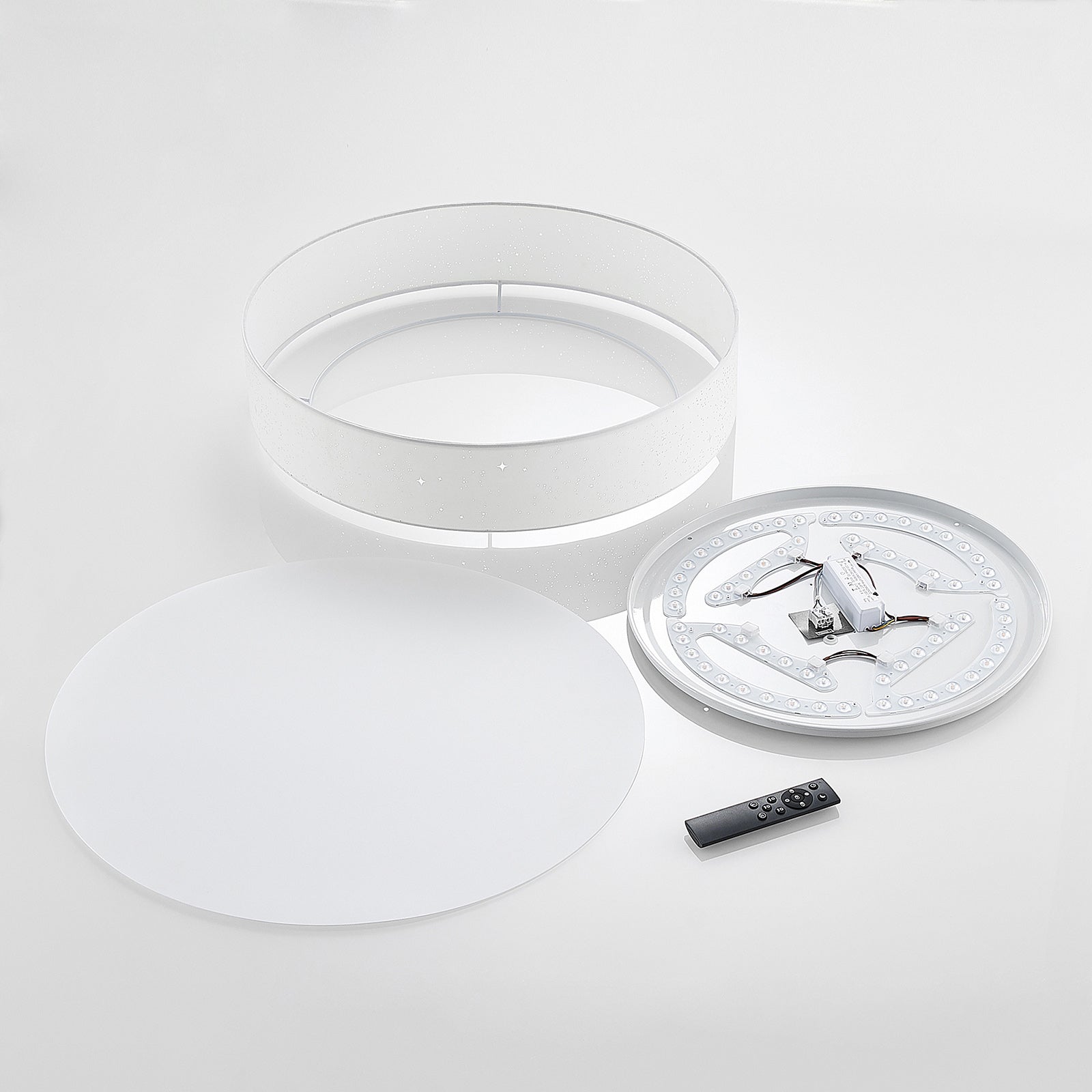 Lindby Deckenlampe Ellamina LED Leuchte dimmbar mit Fernbedienung weiß Ø60cm - 4251096586633