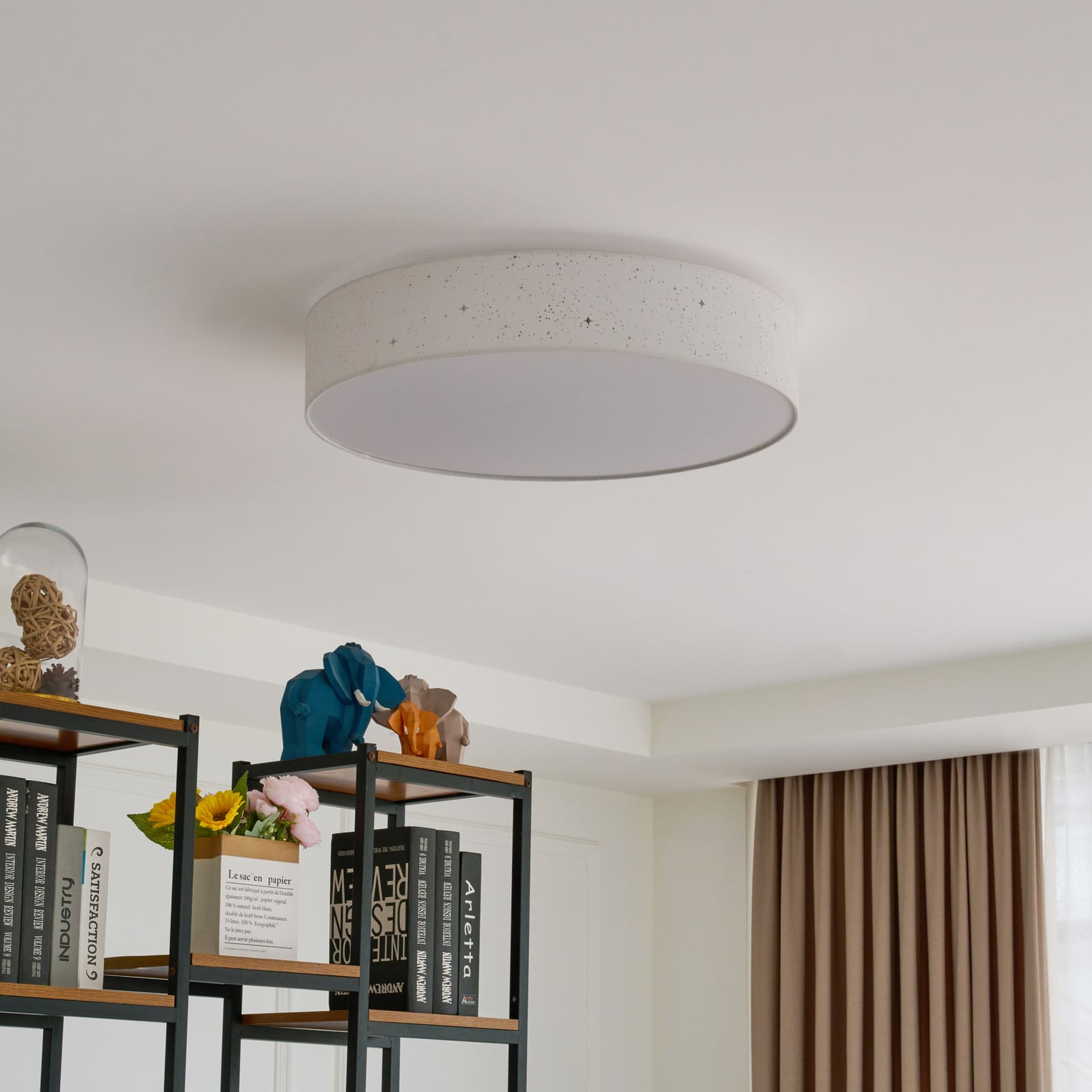 Lindby Deckenlampe Ellamina LED Leuchte dimmbar mit Fernbedienung weiß Ø60cm - 4251096586633