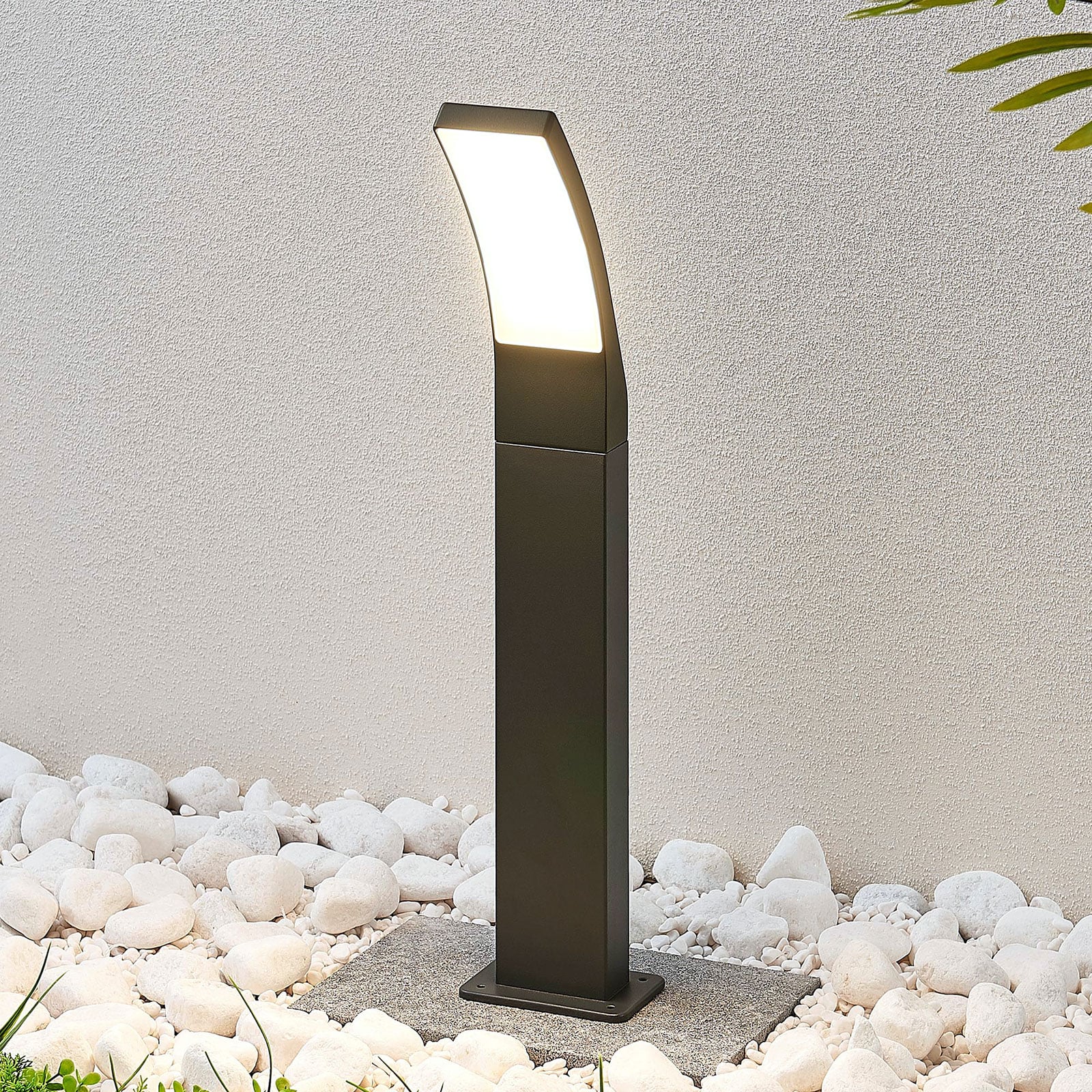 Lindby Wegeleuchte Gartenleuchte Ilvita LED Pollerleuchte anthrazit 60cm IP54 - 4251096561999