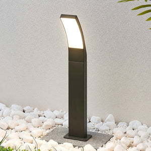 B-Ware Lindby Wegeleuchte Gartenleuchte Ilvita LED Pollerleuchte anthrazit 60cm IP54