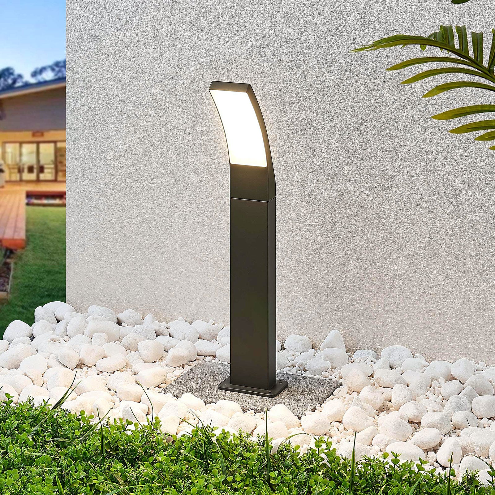 Lindby Wegeleuchte Gartenleuchte Ilvita LED Pollerleuchte anthrazit 60cm IP54 - 4251096561999
